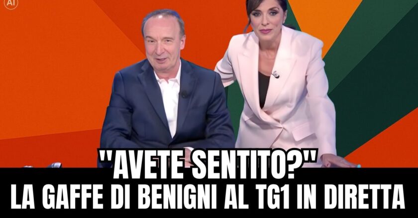 Benigni al Tg1: realizza il sogno d’infanzia e… ringrazia il Papa sbagliato