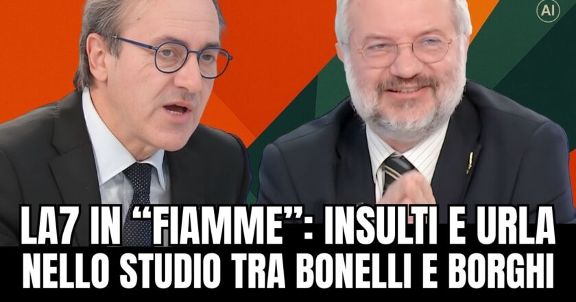 Rissa verbale in diretta a La7, scontro frontale tra Borghi e Bonelli
