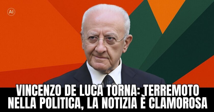 Il ritorno dello sceriffo: De Luca punta ancora su Salerno