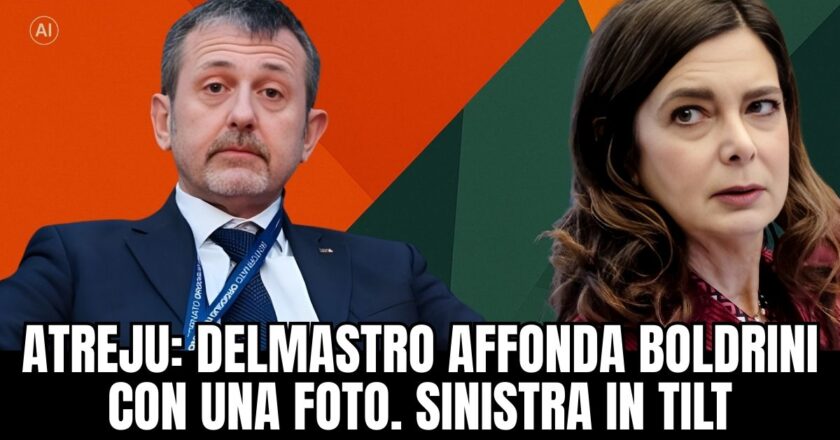 Atreju, Delmastro affonda Laura Boldrini con una sola foto: due modi opposti di rappresentare l’Italia