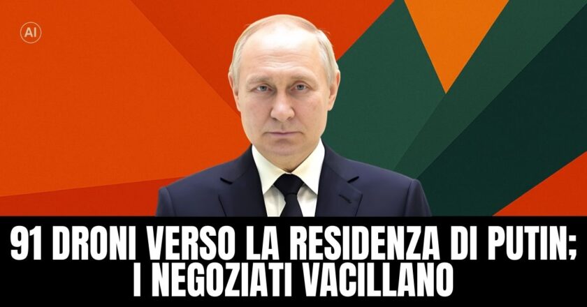 Mosca denuncia l’attacco di 91 droni verso la residenza di Putin, clima sempre più teso sui negoziati