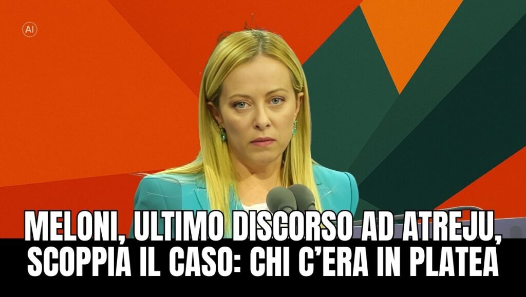 Meloni Atreju platea
