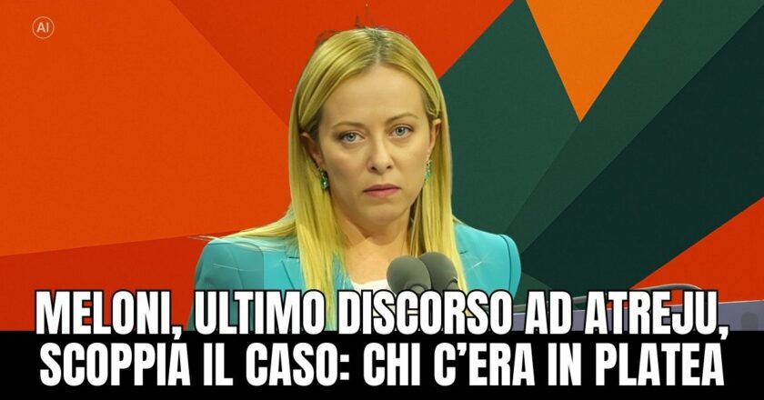 Atreju 2025, Meloni chiude con un discorso da leader: ma l’attenzione finisce su chi c’è in platea