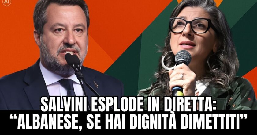 “Se hai dignità, dimettiti”: Salvini contro Albanese in diretta a Dritto e Rovescio