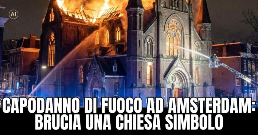Tragedia a Capodanno ad Amsterdam: le fiamme divorano la storica chiesa monumentale Vondelkerk