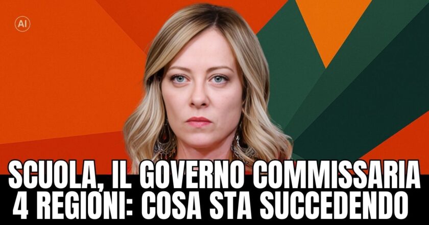 Scuola commissariata: lo Stato interviene in 4 le Regioni
