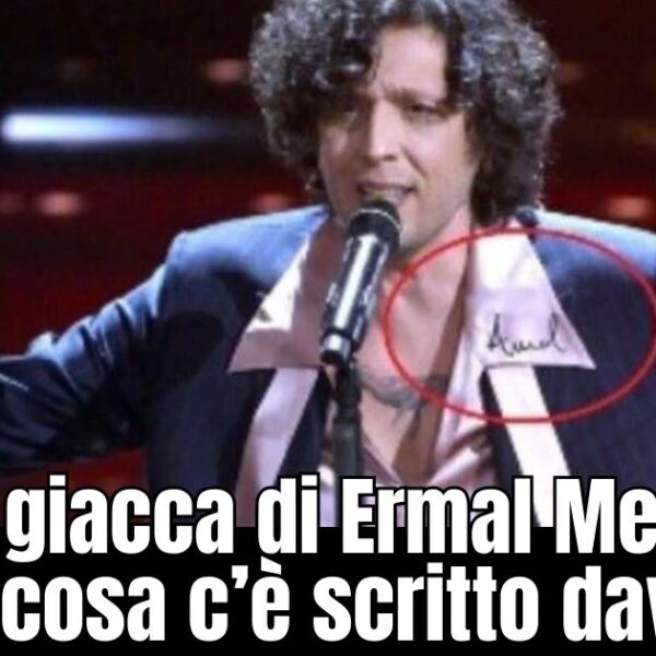 Sanremo, scoppia la polemica sulla giacca di Ermal Meta: “Ecco cosa c’è scritto davvero”