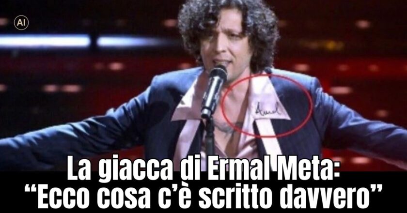 Sanremo, scoppia la polemica sulla giacca di Ermal Meta: “Ecco cosa c’è scritto davvero”